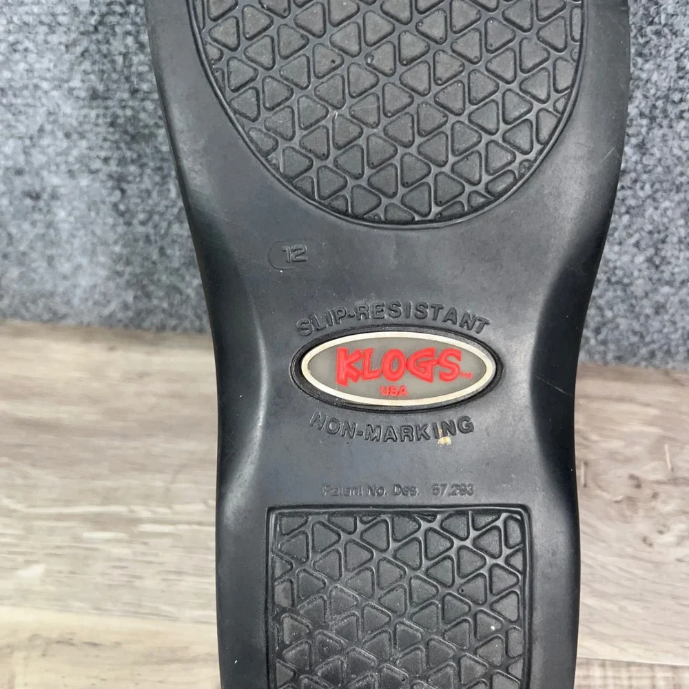 Klogs USA Bistro Clog Work Shoes Mens 12 Slip Resistant Non-Marking Black